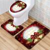 Christmas Bathroom Shower Curtain Bath Towel Floor Mat Five-Piece Set Bathroom Toilet Carpet Shower Foot Mat