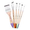6 Stück Acrylfarben Pinselset Nylonhaar Malpinsel Aquarellmalpinsel Kunstmalpinsel Zeichenbedarf