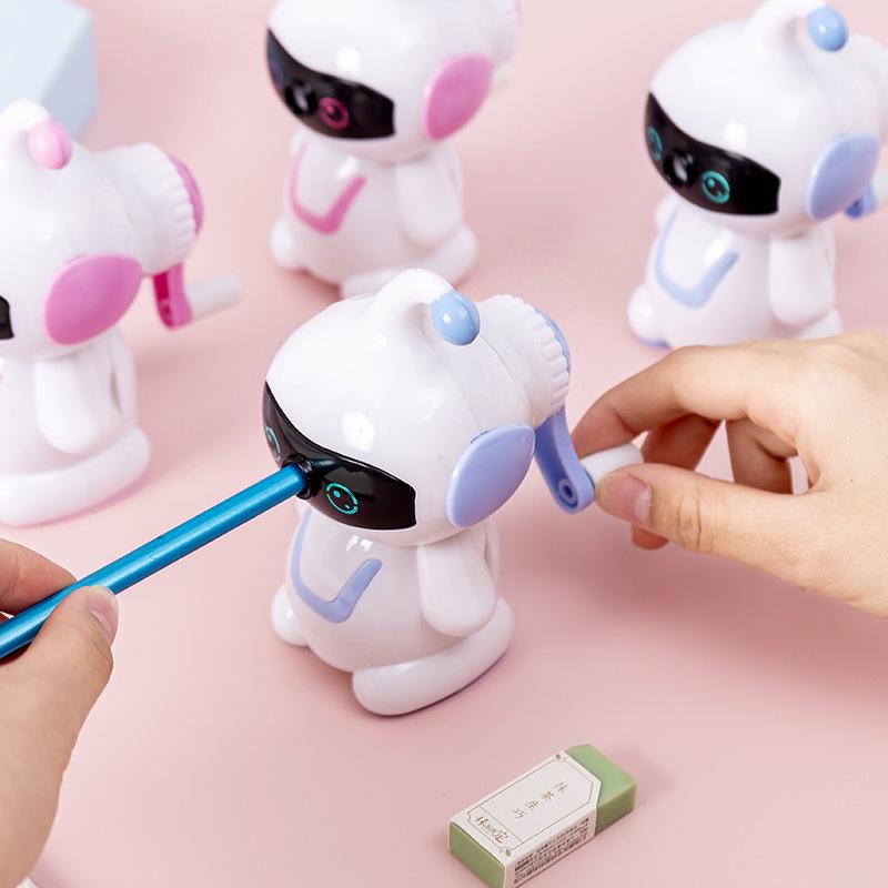 Alien Robot Cartoon Pencil Sharpener for Kids - Hand-Crank Sharpener for Primary Students