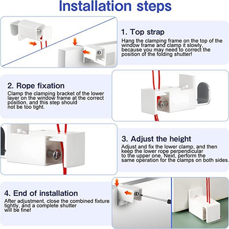 4 Pcs Pleated Blind Bracket Window Headrail Brackets Blinds Blinder For Curtain Hooks Rod Mounting Magnetic Force Holder Mini
