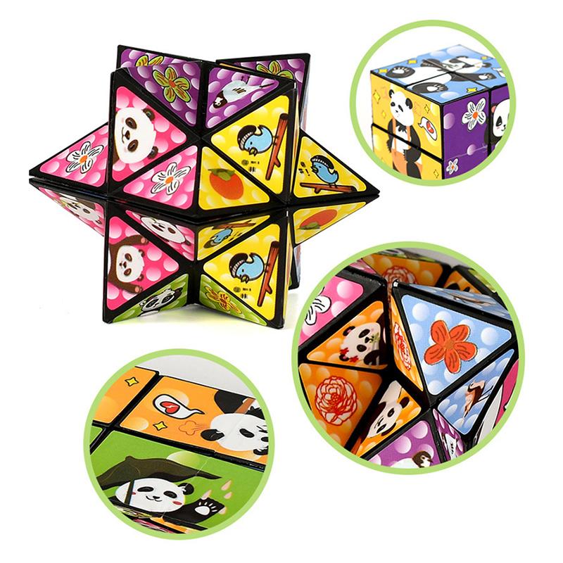 Kids Magic Cube Game Shape Shifting Box Geometric Changeable 3D Decompression Hand Flip Puzzle Three-Dimensional Small Toy Gifts