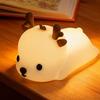 LED Rechargeable Cartoon Deer Lamp Decoration Bedside Lamp Silicone Wireless Night Lights Touch Control Night Light M4YD
