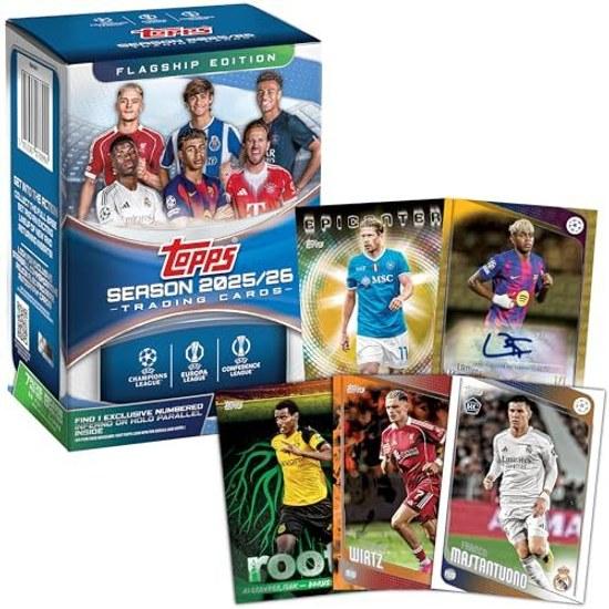 2025-26 Topps UEFA Competição de Clubes Futebol - Caixa de Valor Selada de Fábrica