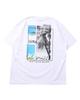 Hybrid Multifunctional Palm Tree Photo Core Line Unisex Surfing Casual Wear Short Sleeve Summer Clothes 262G1044 White M [Gatcha] T-Shirt Men's