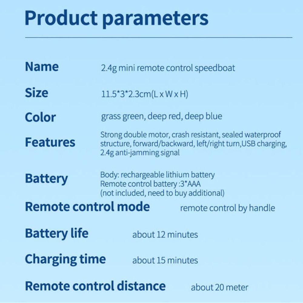 LED Light Mini RC Boat High Speed Racing Ship Toy Birthday Gift Remote Control Boat Children Gift