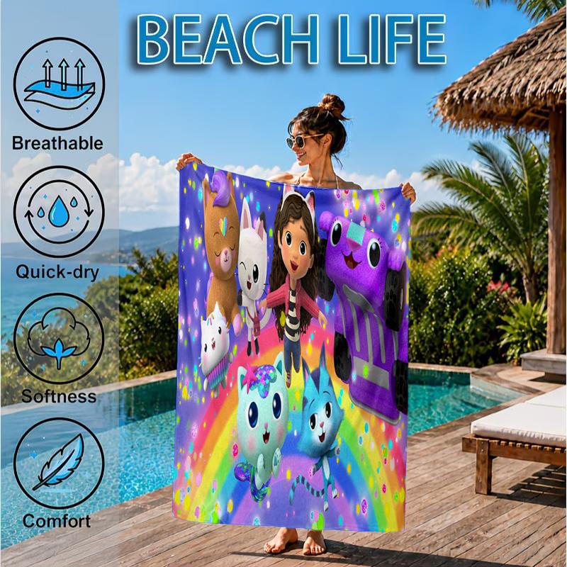Rainbow Friends Dollhouse Beach Towel, Microfiber Beach Towel, Perfect For Pool, Beach, Travel, Home Decor Beach Party Fan gifts