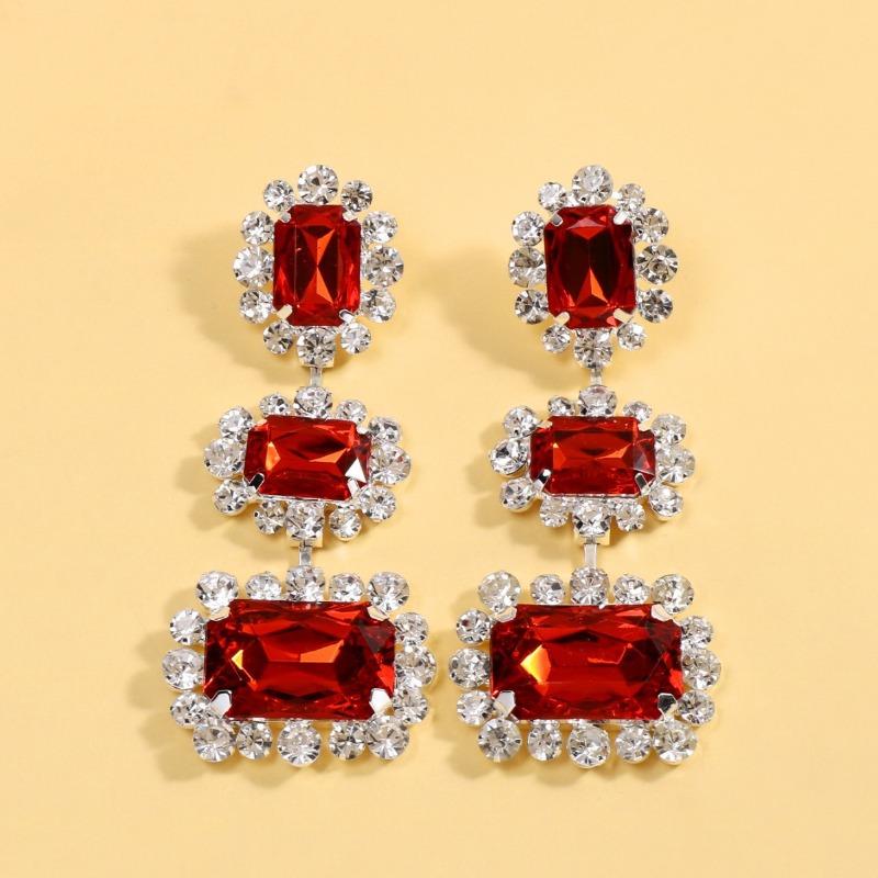 Jewelry Set High-end Square Necklace Pendant Earrings Catwalk Jewelry Jewelry Set