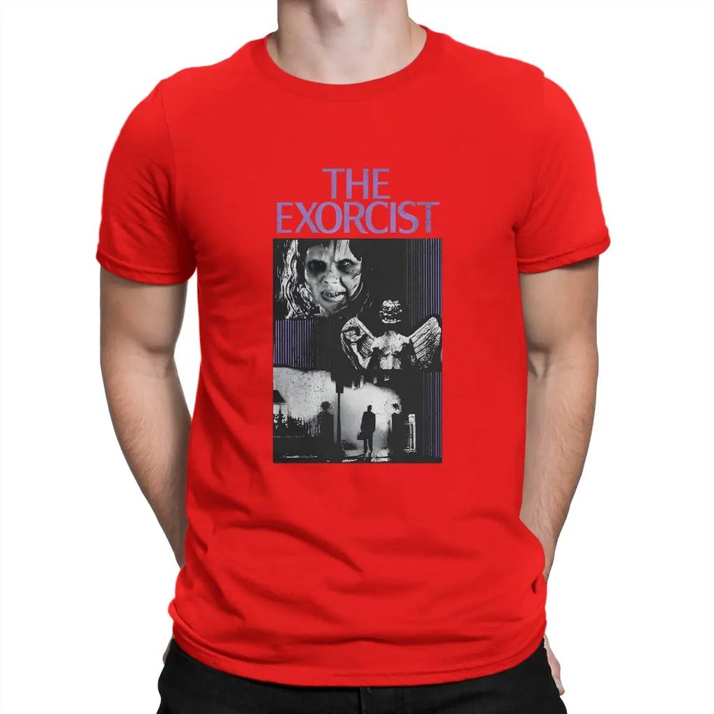 Afraid Man's TShirt T-The Exorcist Crewneck Tops Fabric T Shirt Funny Top Quality Birthday Gifts