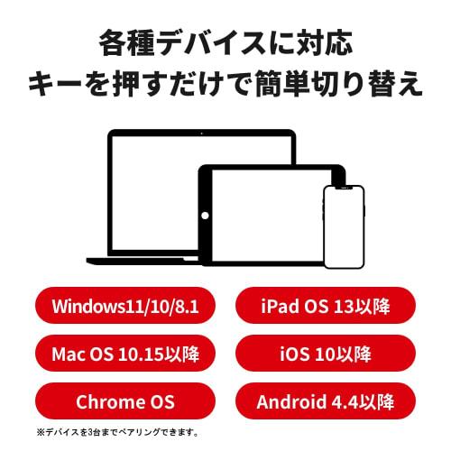 Buffalo Bluetooth 5.0 Compatible Compact Keyboard PC/Windows/Mac / iPhone16 / iPadOS/Android Compatible Remote Telework Home Black BSKBB325BK