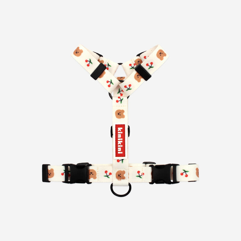 [SET] KINIKINI Dot Bear H-Type Harness + Leash