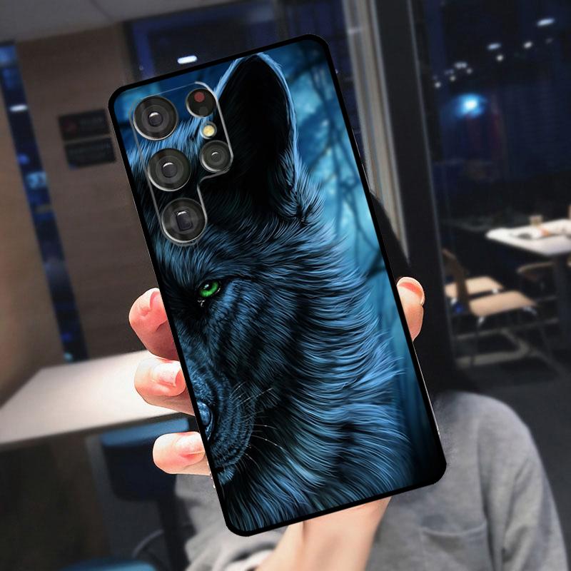 Sternen Tier Wolf Hülle Für Samsung Galaxy S23 S24 S25 Ultra S21 S22 S20 S9 S10 Plus S21 FE S24 FE Handyhülle