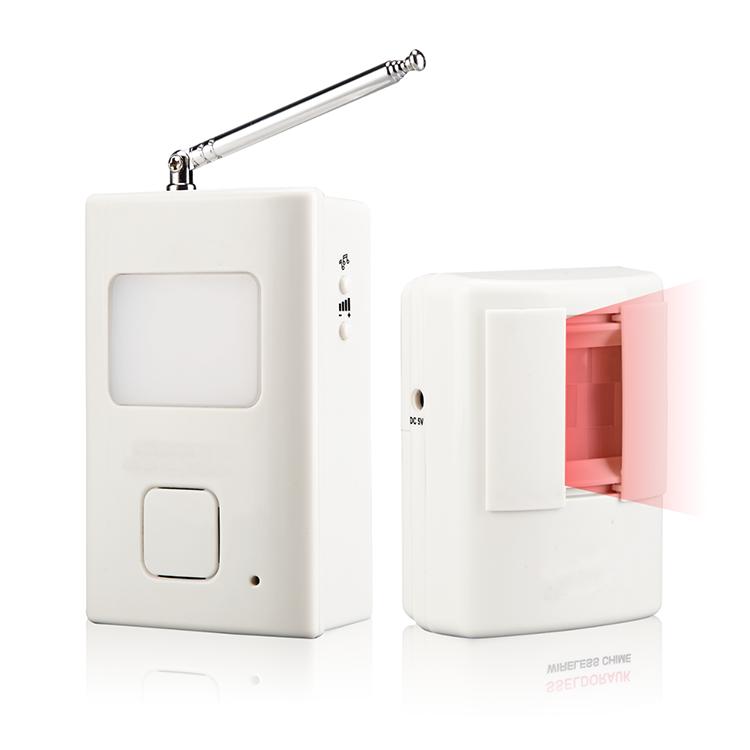 Wireless Pir Motion Sensor Detector Induction Security Doorbell (White,Wireless) белый