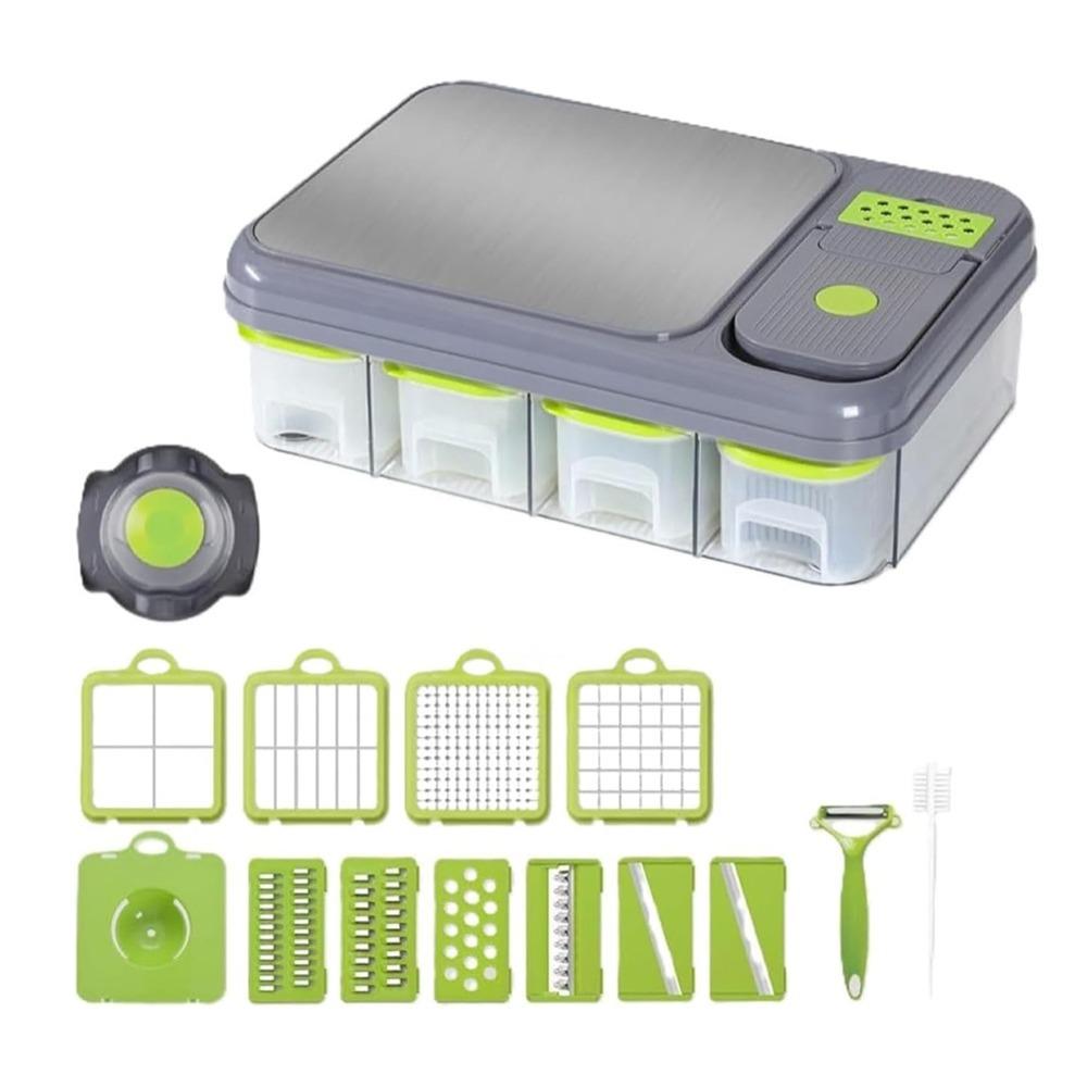 Rectangular Multifunctional Vegetable Slicer Vegetable Cutter Food Preparation серый