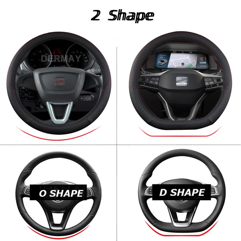 Seat ibiza 6L 6J 6P 6F KJ1 FR Araba Direksiyon Simidi Kılıfı PU Deri Kaymaz 9 Renk Oto Aksesuarları Hızlı Kargo