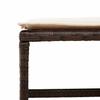 5 Piece Outdoor Dining Set with Cushions Brown Poly Rattan