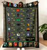 Old School Runescape OSRS Maxed 99 All Skills Total Level Fleece Blanket Soft Warm Game Throw Blanket Sofa Bed Home Decor Gift