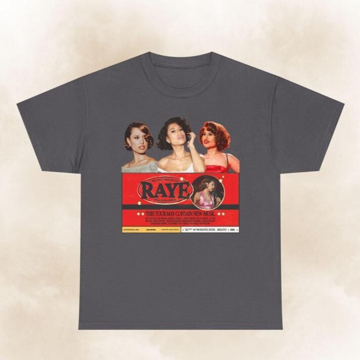 2026 Summer Fashion Tee Men Women Vintage Top Raye Tour T-shirt Cotton Hip Hop Streetwear Oversized Tshirt Short Sleeve Casual Clothing