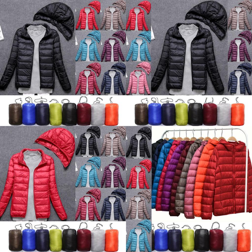 Women's Ultralight Packable Hooded Puffer Down Jacket With Detachable Hat