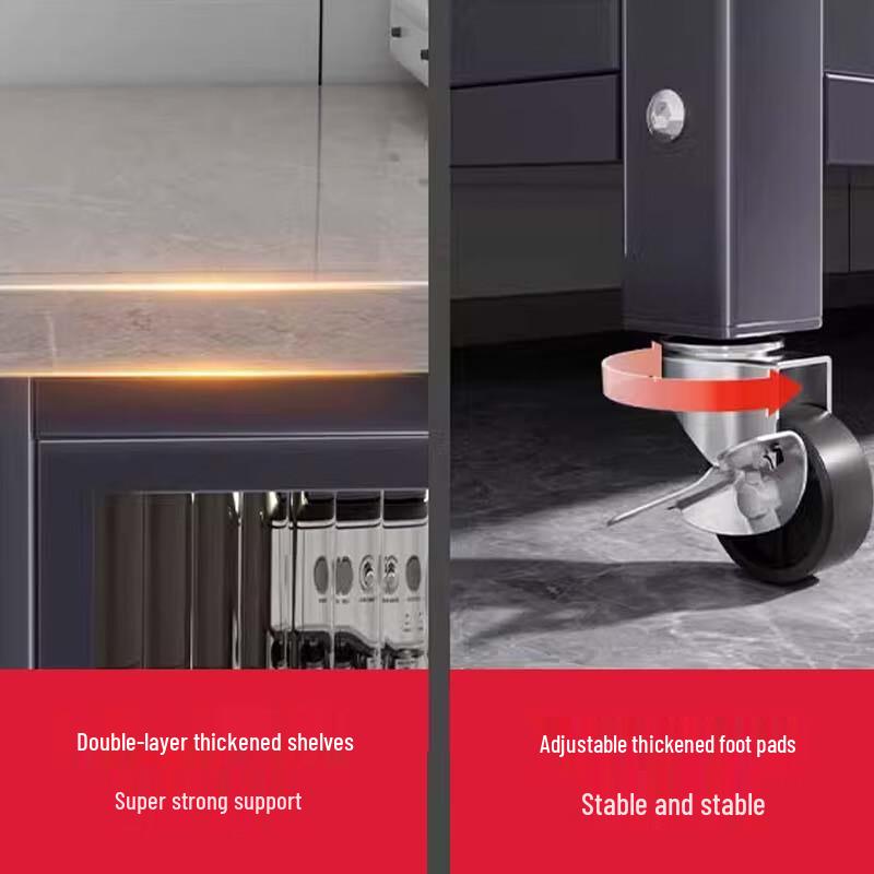 Modern Carbon Steel Kitchen Storage Cabinet