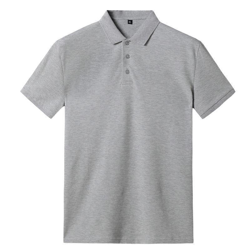 Men's Loose Thin Plus Size Polo Shirt Short Sleeved Lapel Business Top