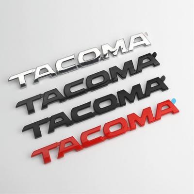 High Quality 1pc New Car Styling 30CM 3D ABS Plastic Chrome Black Emblem Side Decal Badge Sticker Nameplate For Tacoma