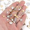20pcs Stainless Steel Extend Tail Chain Charms Tag Gold Steel Color Multi-style Pendant for DIY Necklace Bracelet Jewelry Making