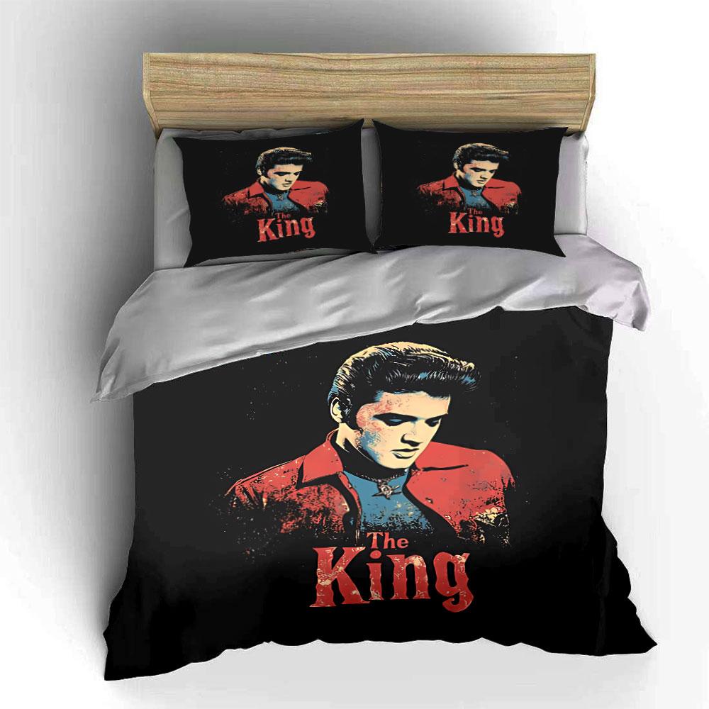 The King Vintage Artwork Bedding Duvet Cover Set Duvet Cover Pillowcases  (1*Duvet Cover 2*Pillowcases, Without Duvet Insert)