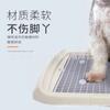 Large Flat Dog Toilet with Column Double Grid Elevated Splash Proof Dog Toilet Pet Supplies