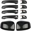 Sportuli Carbon Fiber Mirror Covers +Door Handle Covers Replacement For 2011- Jeep Grand Cherokee And Dodge Durango