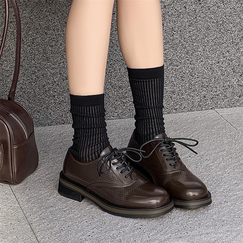 

Leather shoes men s senior sense derby shoes commuting increased black loafers platform increased 3216-3215-J 39