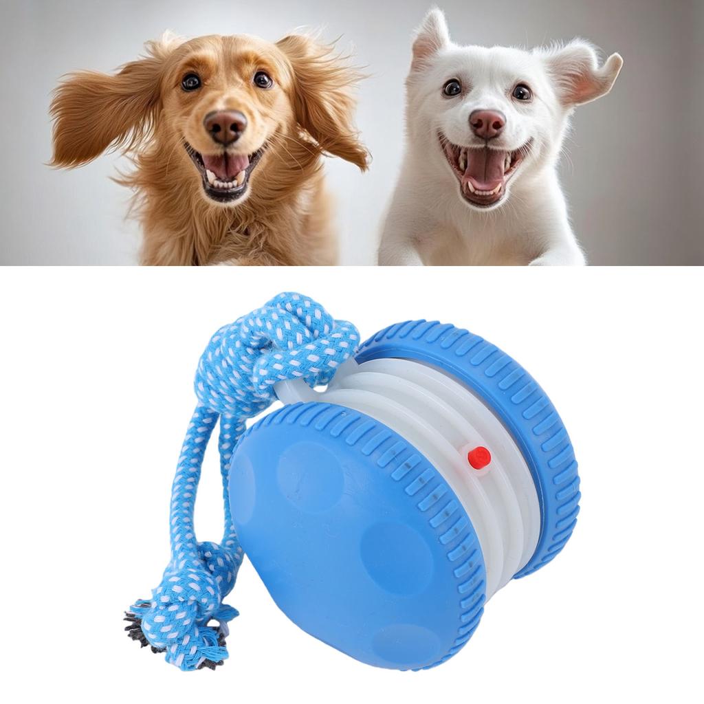 Interactive Dog Toy Random   Electric Automatic Moving and Rolling Dogs Toy with Rope for Small Medium Large Dogs Blue