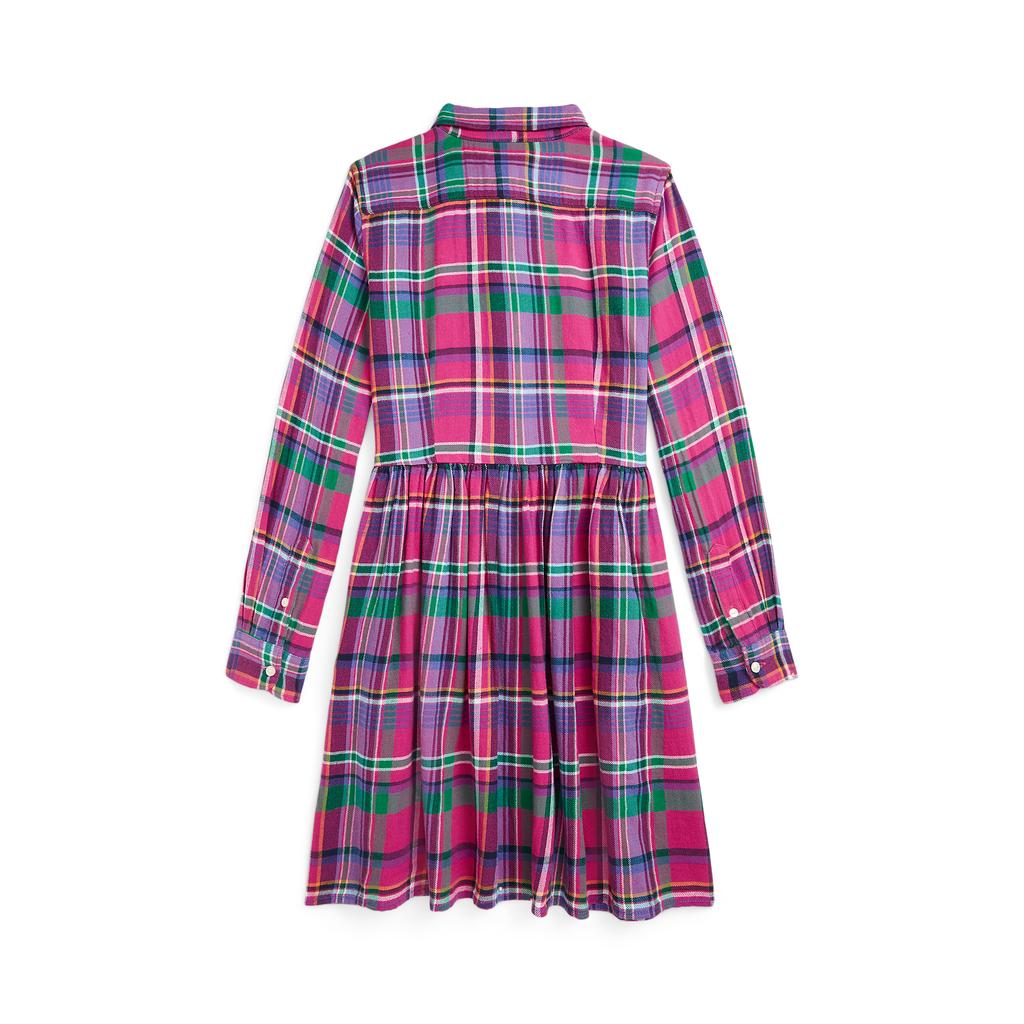 Polo Ralph Lauren Dress With Buttoned Cylindrical Cuffs Kids Dresses Multicolor CWPODRSG3D20910