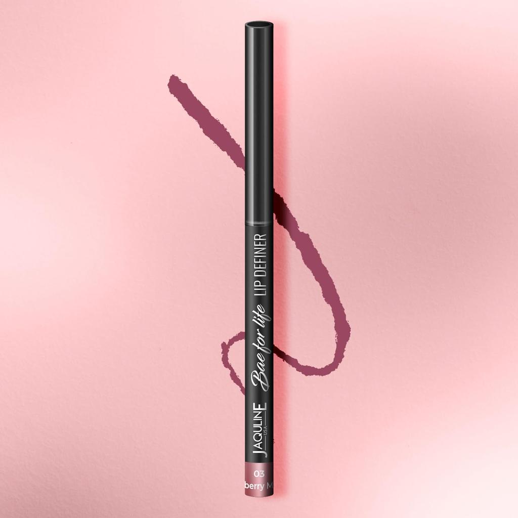 JAQULINE USA Bae For Life Lip Definer Lipliner | Long Lasting Lip Liner Pencil | Waterproof | Smudge Proof | Matte Finish | Paraben Free | Vegan