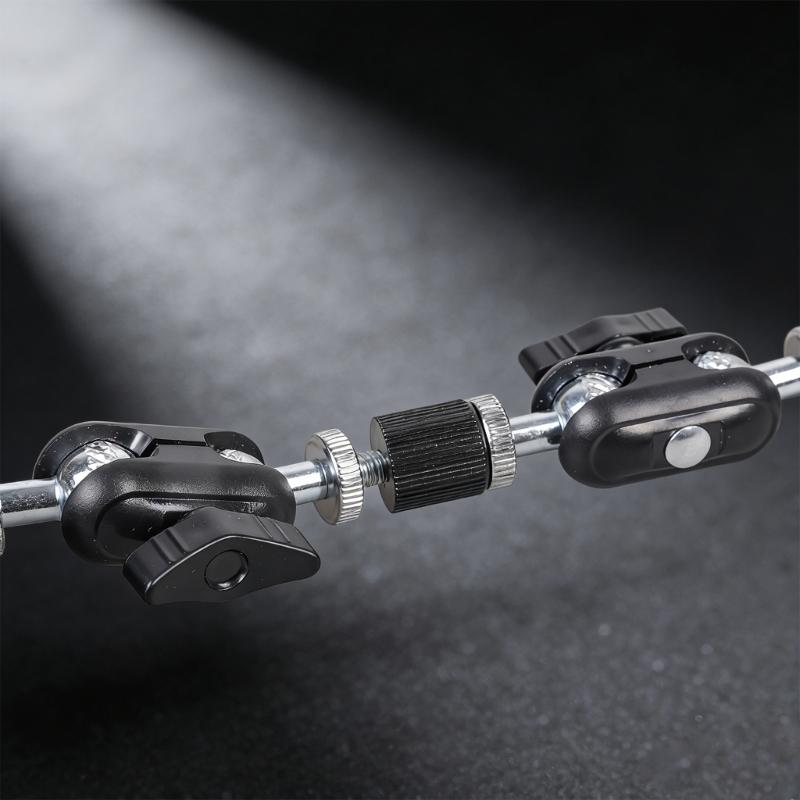 Sturdy Double Hole Photography Clamp With 360 Degree Rotation for Mounting on Bicycles Handlebar Desktop and Tripods