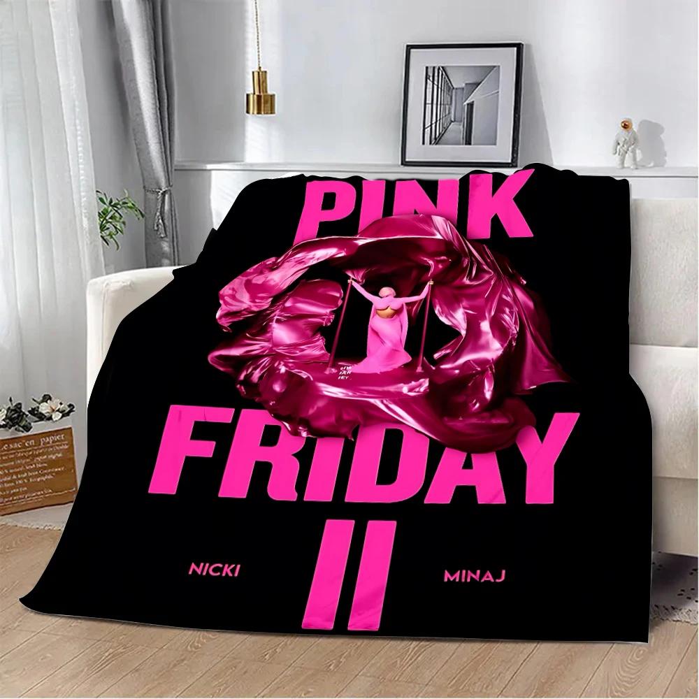 New Nicki Minaj Rapper Pink Friday 2 Printed Blanket Picnic Blankets Warm Blanket Soft and Comfortable Home Travel Birthday Gift