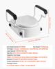 VEVOR Raised Toilet Seat with Arms, 136.1 Kg Load Capacity, 3-Level Adjustable Height