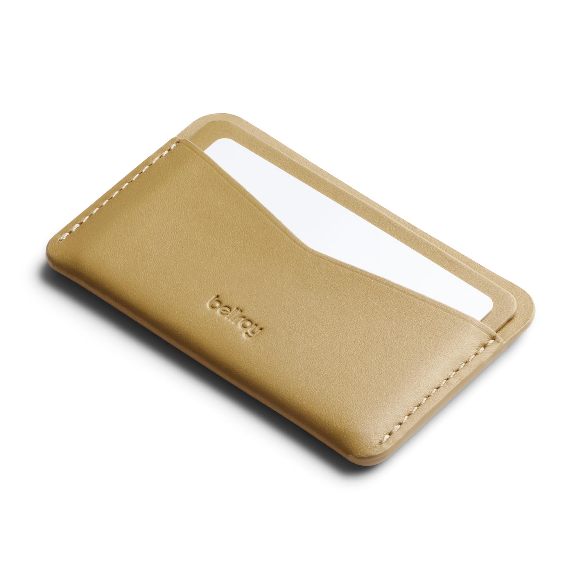 

Bellroy Card Slip Minimalist Leather Card Holds up to 4 Cards Mustard Case, -
