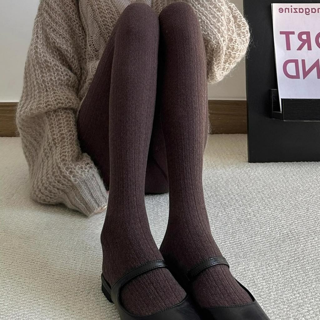 2026 Korean Knitted Tights Women Winter Thermal Light Slimming Japanese Y2K Pantyhose Underwear High Elestic Leggings Stockings