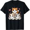 Süße Kawaii Katzen Neko Lustiges Kätzchen Katzenliebhaber Geschenk Damen Mädchen T-Shirt(1)