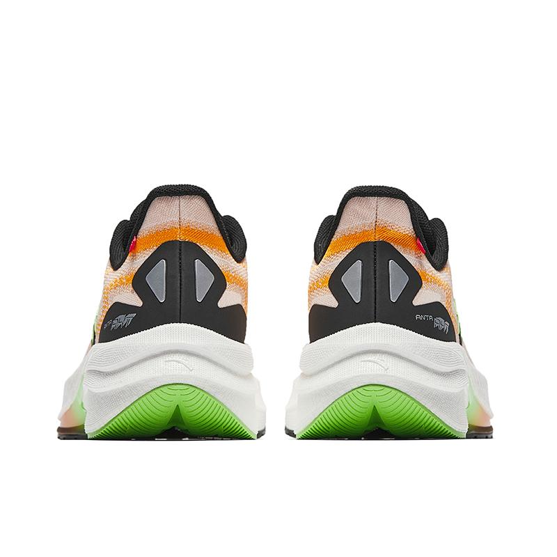 Anta Rocket 5 Shock Absorption Non-Slip Wear-Resistant Rebound Low-Top Nitrogen Technology Running Shoes Men Sneaker White Orange Black 912445503-1