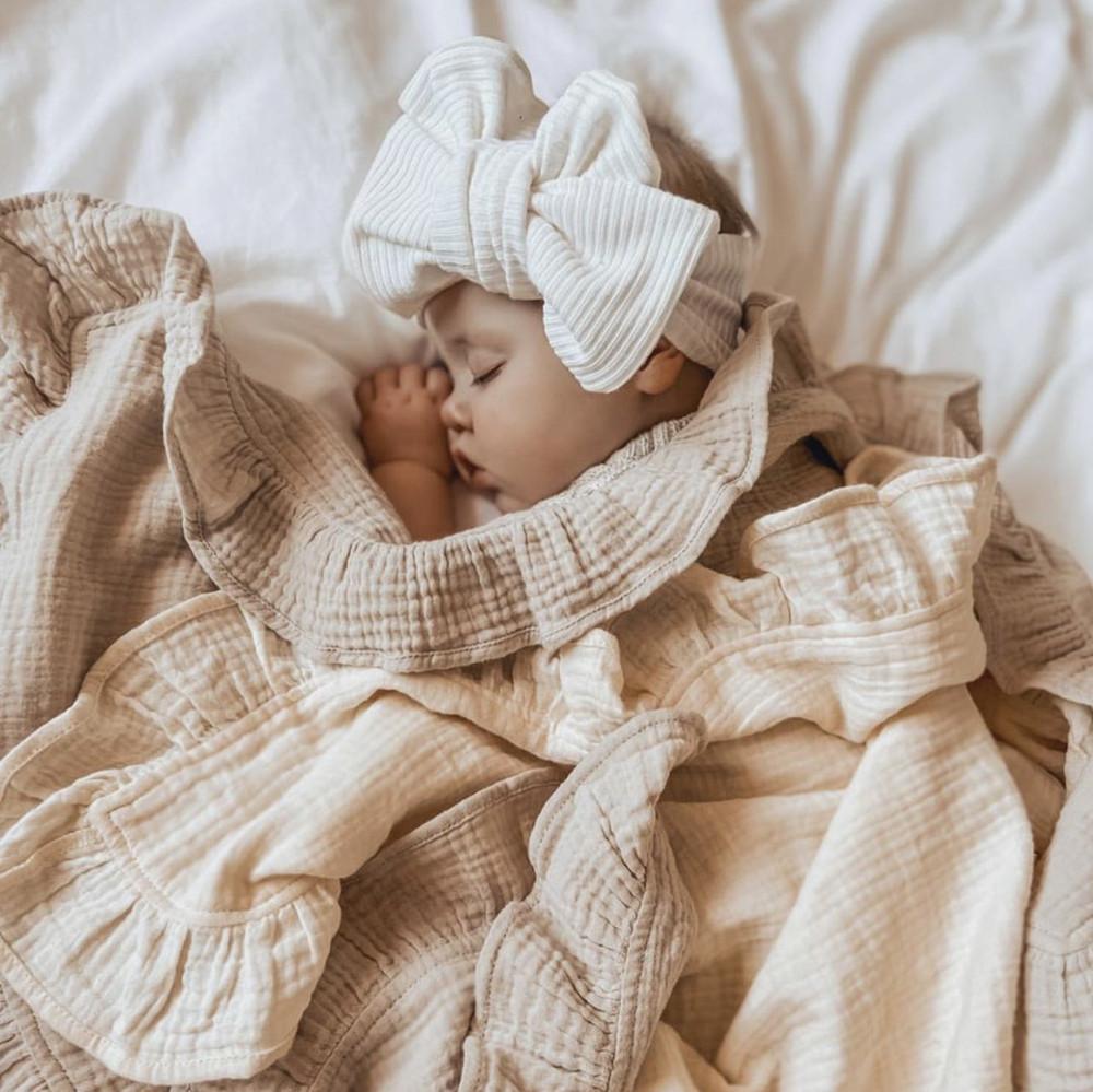 INS Geraffte Musselin Baby Pucktücher für Neugeborene Säuglingsbettwäsche Bio Baby Zubehör Neugeborenes Empfangsdecke Baumwolle