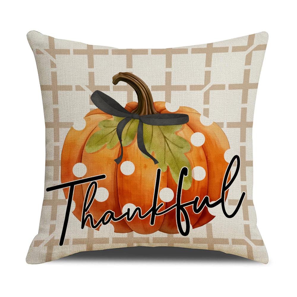 

Осенняя наволочка с принтом в горошек и буквой, тыква, лен, для дома, для дивана, наволочка для спальни, чехол для подушки 45 * 45Cm (excluding pillow core)