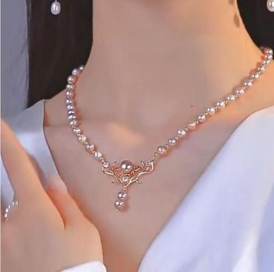 One Deer Parel Luxe Damesketting - Stijlvolle Choker Sleutelbeinketting