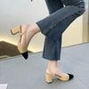Mode Frauen Schuhe Frau Kleid Schuhe Mid Heel Square Head Hochzeit Party Sandalen Casual Schuhe