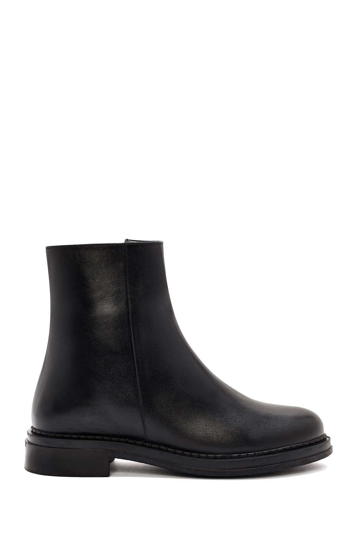 

Women Modern Stylish Fashion Genuine Leather Women Black Zipper Leather Comfort Boots 37