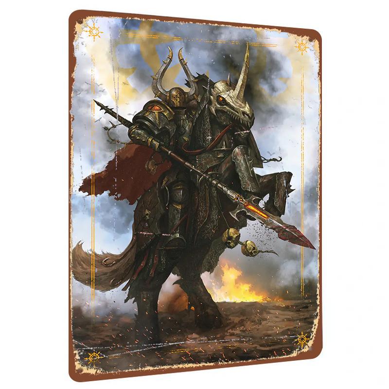 

Dark Knight Metal Iron Painting VintageWall Art Decorative Hanging for Living Room 20x30cm（7.8x11.8inch）