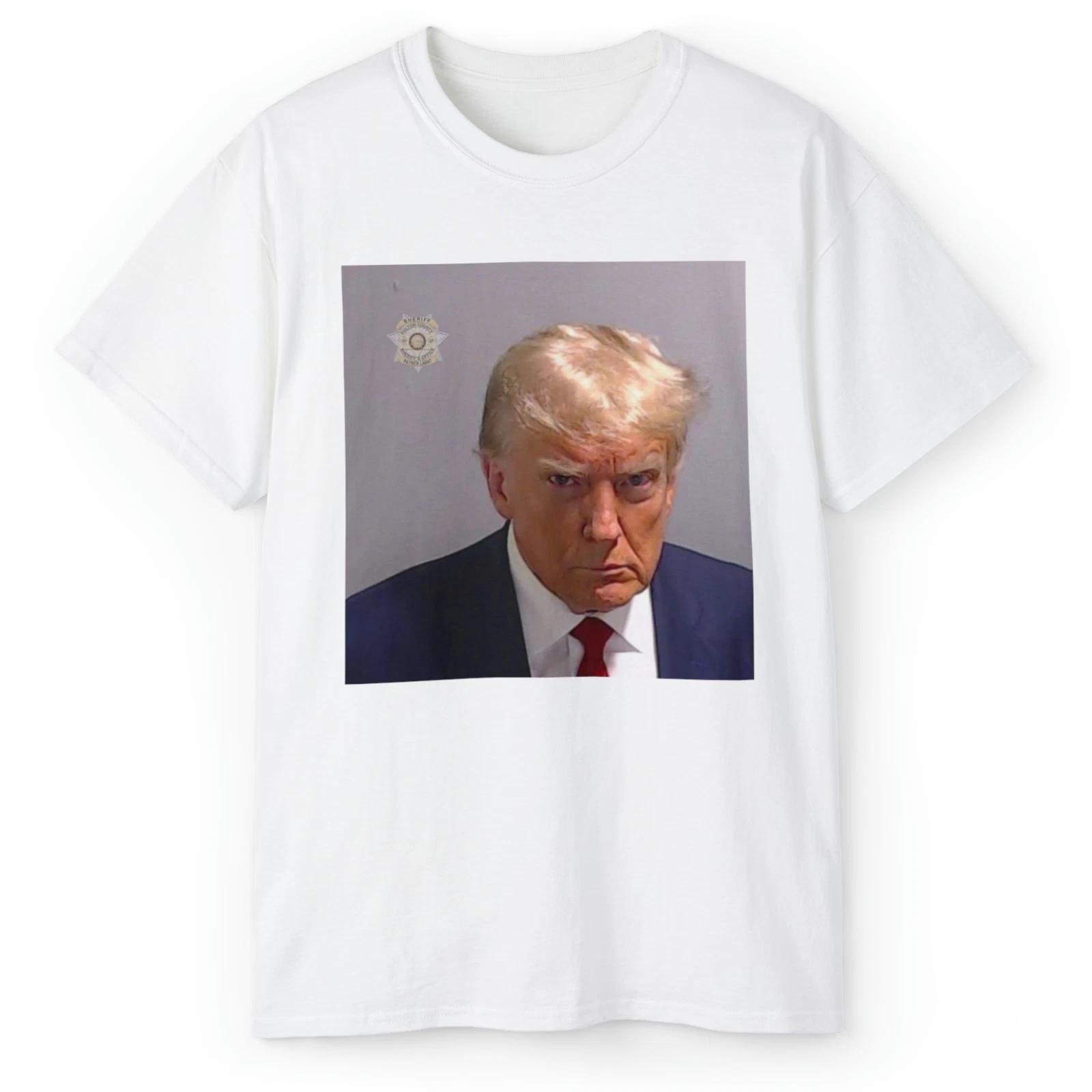 DONALD TRUMP 2024 Mugshot - NEW - 100% Cotton - Political T-Shirt Arrest Photo L