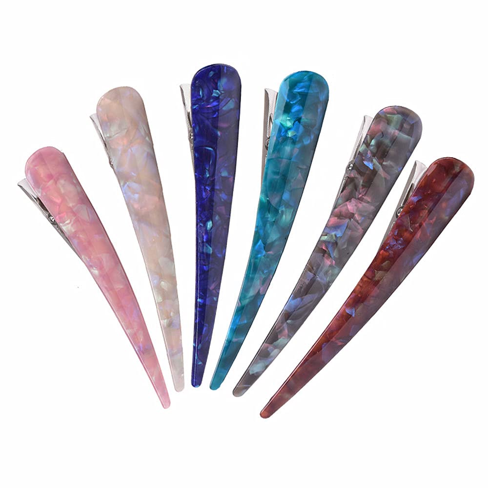 Long Stick Hair Clip Large Alligator Hair Clips Metal Hairgrips Non-Slip Acetic Acid Hairpin