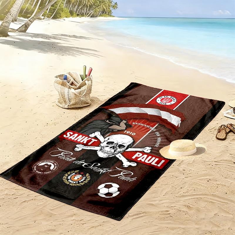 St. Asciugamano da Spiaggia Pauli FC Print, Asciugamano Grande Morbido ad Asciugatura Rapida per Spiaggia Campeggio Nuoto