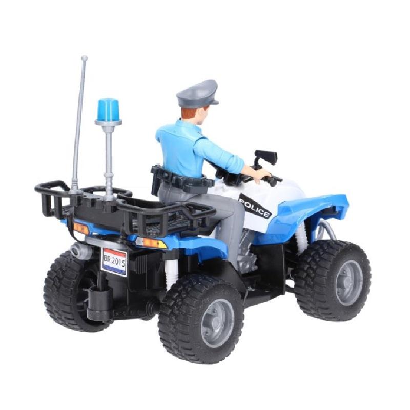 Quadriciclo de polícia com policial BRUDER 63010 Série Profi 1:16